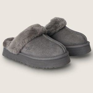 Super Cute Ugg Disquette Slippers Charcoal Grey Size 9